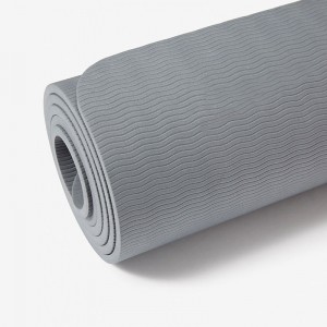 Premium 6 mm joga mat omkeerbare TPE-skuim glyvrye met draband 72"