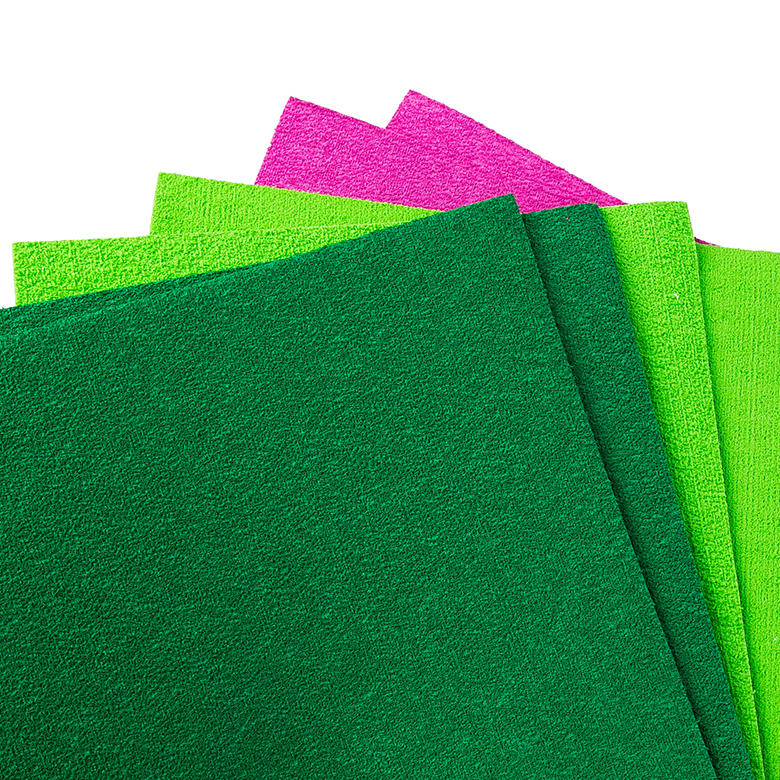 OEM Customized Floating Material - factory direct grass green furry flocking colorful non toxic eva  craft foam sheet – WEFOAM