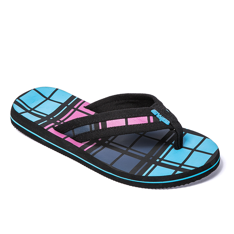 Wholesale Flip Flops Logo - Custom soft eva slipper designer multi colors check printed slippers for mens – WEFOAM