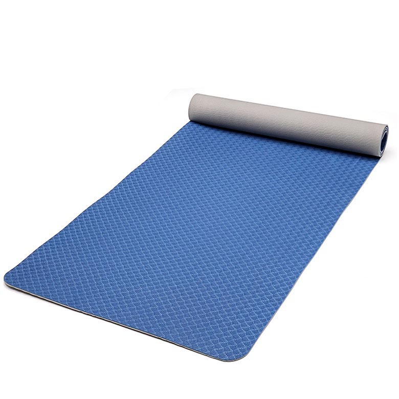 Borong tambahan tebal premium tersuai klasik cetakan biru reka bentuk tebal 100% pengeluar tikar yoga tpe