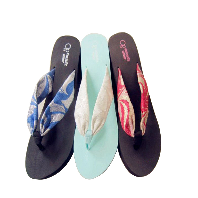Fashion high heel EVA slipper thick sole flip flops for women