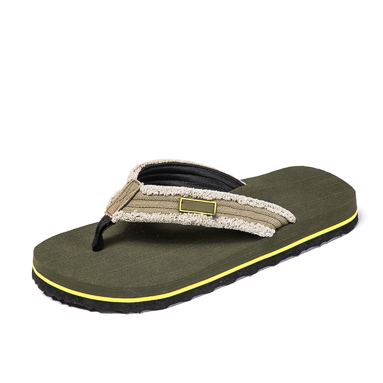Pantoufles d'intérieur et d'extérieur pour hommes, sandales à semelle eva, tongs de couleur verte