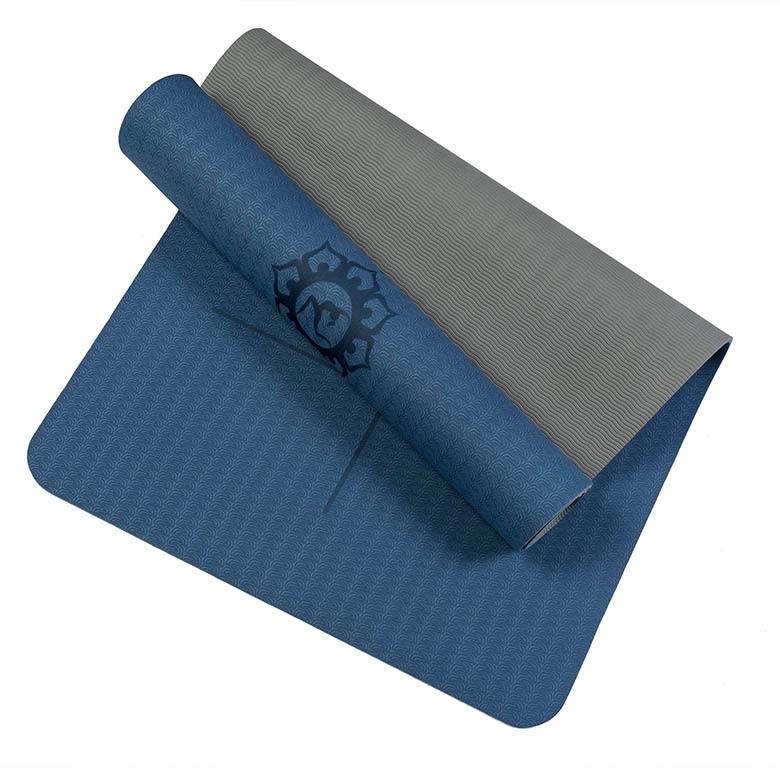 body alignment comfort superior materials non-slip body fit yoga mat blue