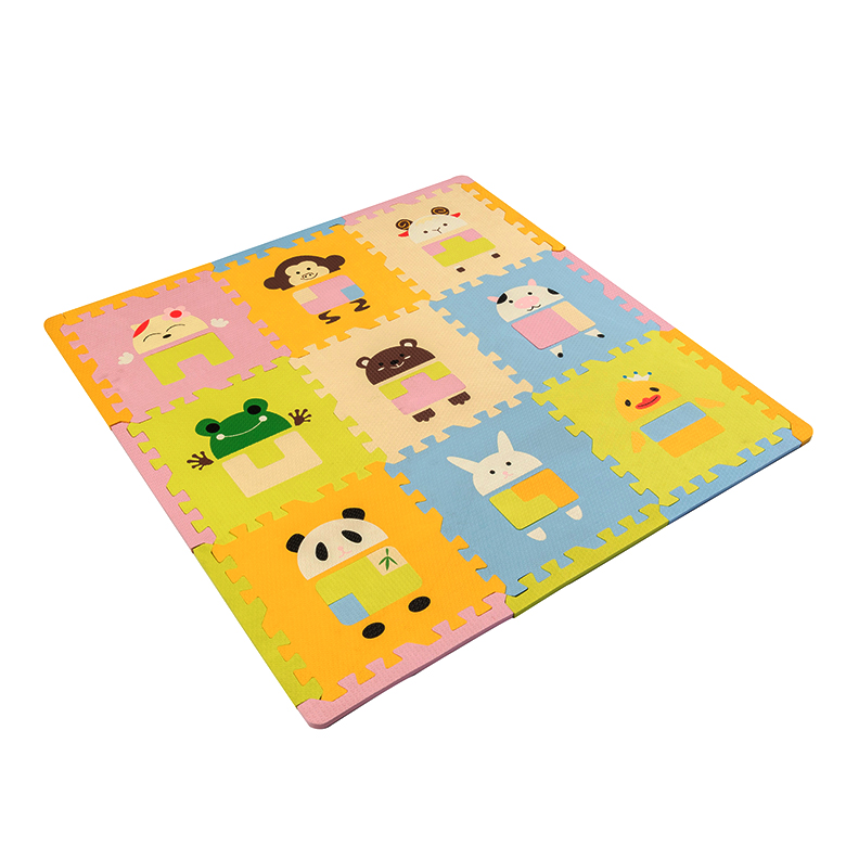Promotional  safe customized animal foam puzzle mat kids floor play anti-slip mat