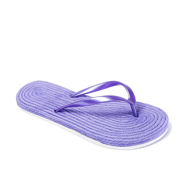 2020 trendige Farbe Naturkautschuk Schuhe Damen weiblich lila Strand billig Slipper sexy Flip-Flops