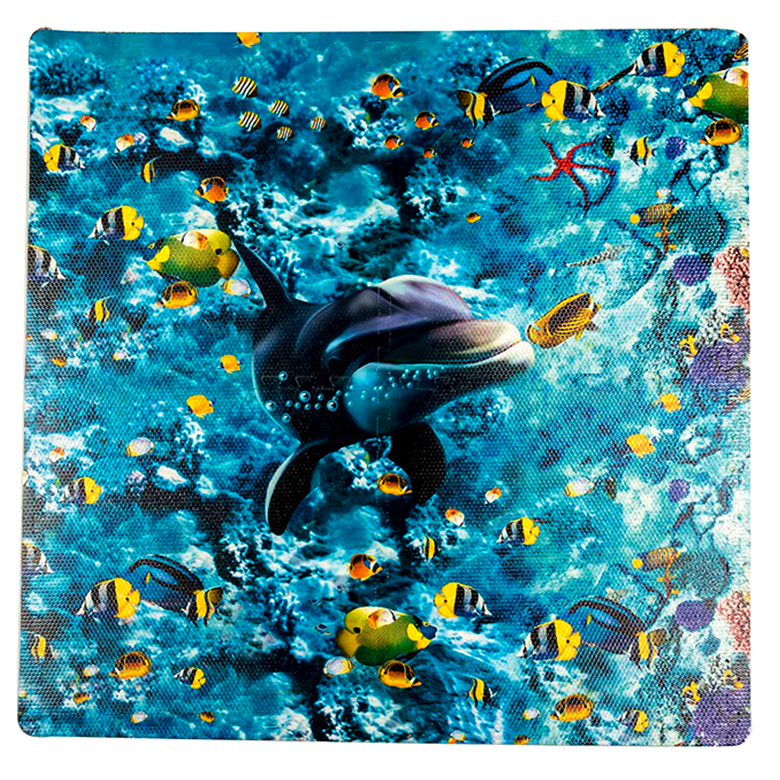 Top popular new arrival eco-friendly EVA foam custom floor puzzle mat print dolphin and tropical fish