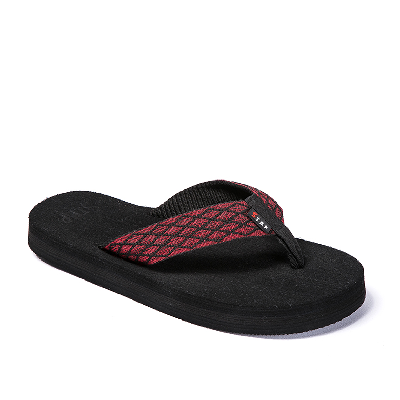 Trendy durable rubber flip flop soft red v strap slippers slides