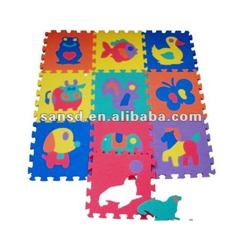 Safety kids bedroom eva jigsaw foam animal play custom foam puzzle mats