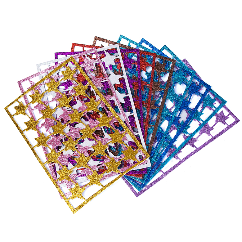 Hot-selling Camouflage Eva Foam - Colorful paper cutting adhesive printed sheet glitter goma eva foam for handicraft – WEFOAM