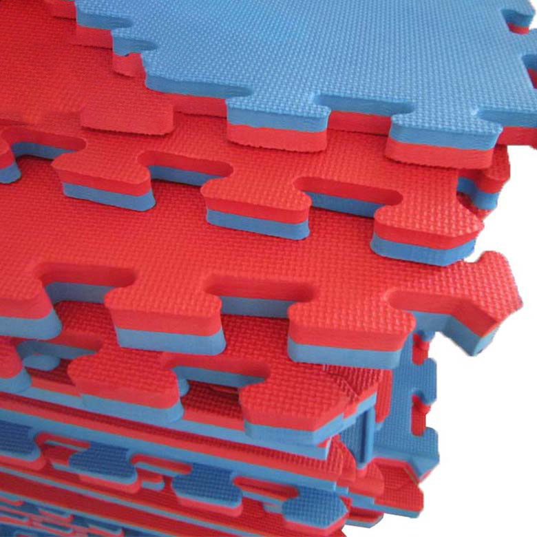 60×60 Wholesale blue and red color interlocking baby eva foam mat