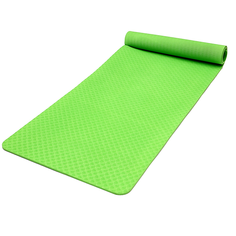 Nouveau tapis de yoga mince fait sur commande d'oem de conception 8mm avec le matériel écologique de TPE