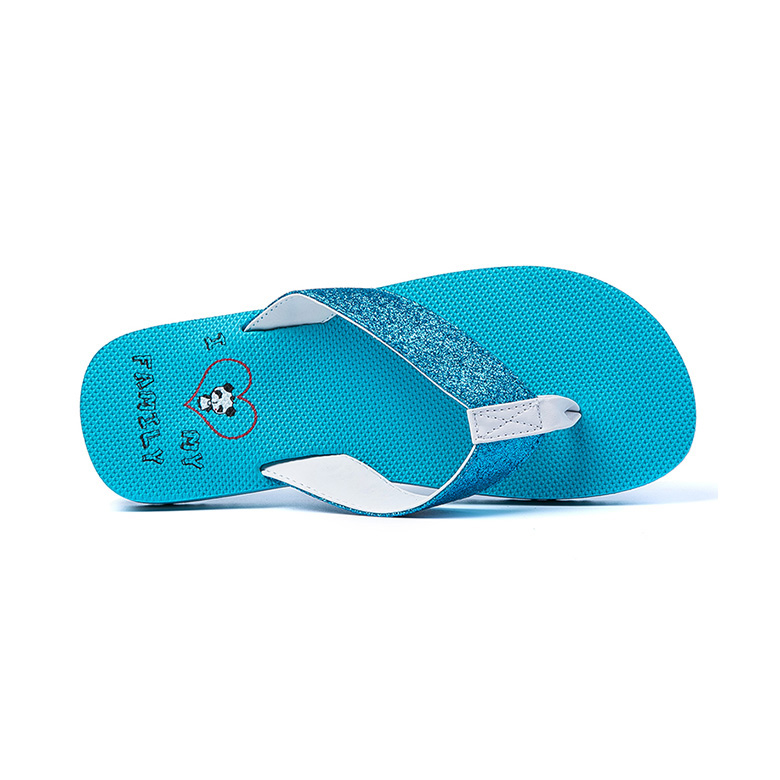 Factory Cheap Hot Designer Slippers - Promotional price  new style comfortable popular summer beach eva glitter flip flops for girls – WEFOAM