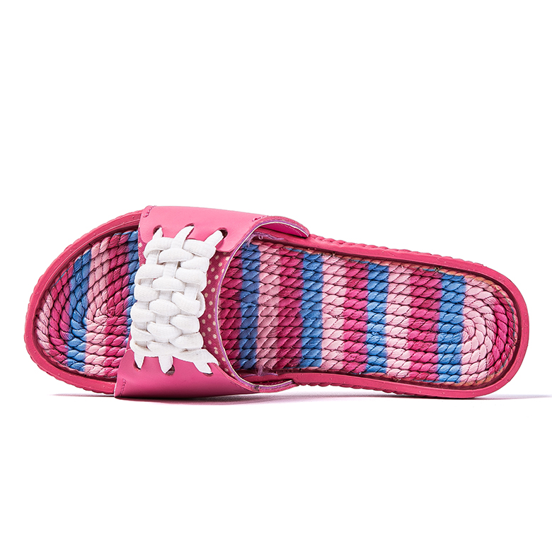 100% Original Pink Slippers - 2020 trendy  women fabric knit rainbow pink pu leather upper indoor house custom printed slipper – WEFOAM