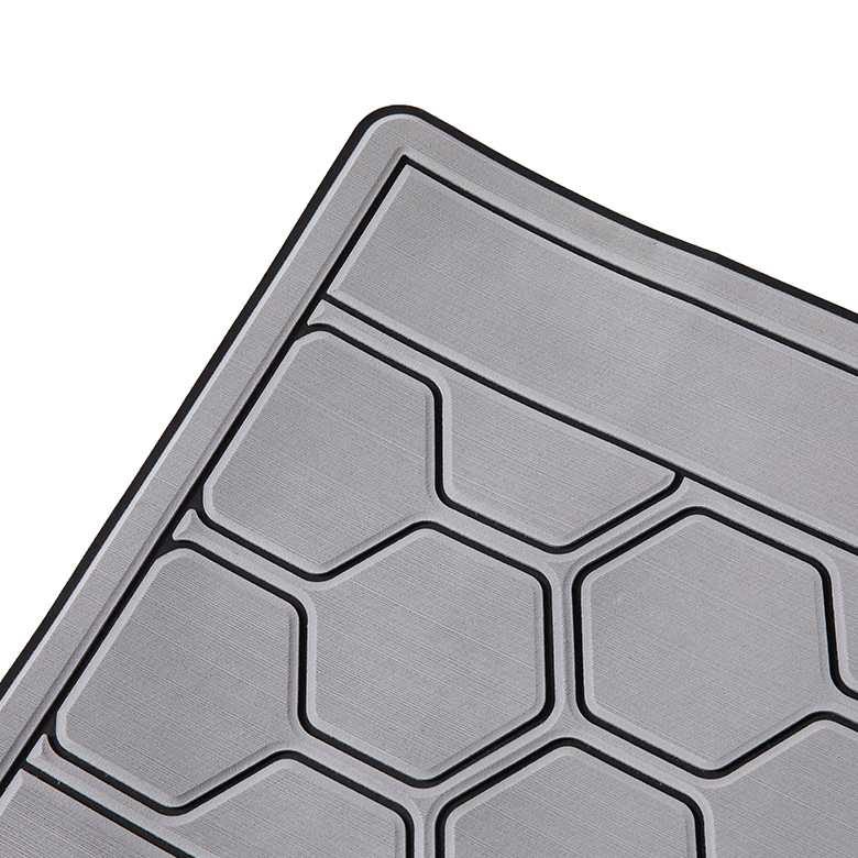 custom logo factory direct anti skid hexagonal pattern honeycomb sheet boat  flooring carpet synthetic boat flooring vinyl