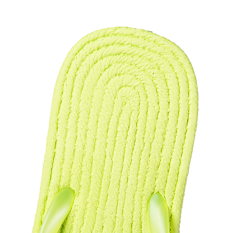 Fresh style green flats anti-slip flip flops bedroom slipper bathroom sandals for ladies