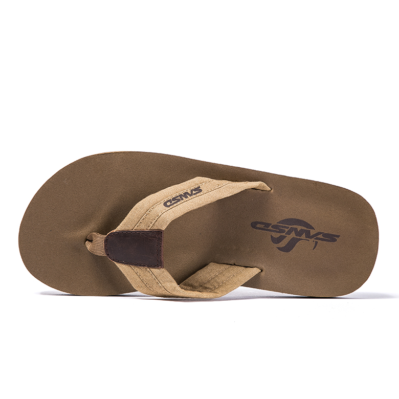 Hot sale Stylish Slipper - Factory price soft brown anti slip eva massage slipper rubber foot embossed flip flops for men – WEFOAM