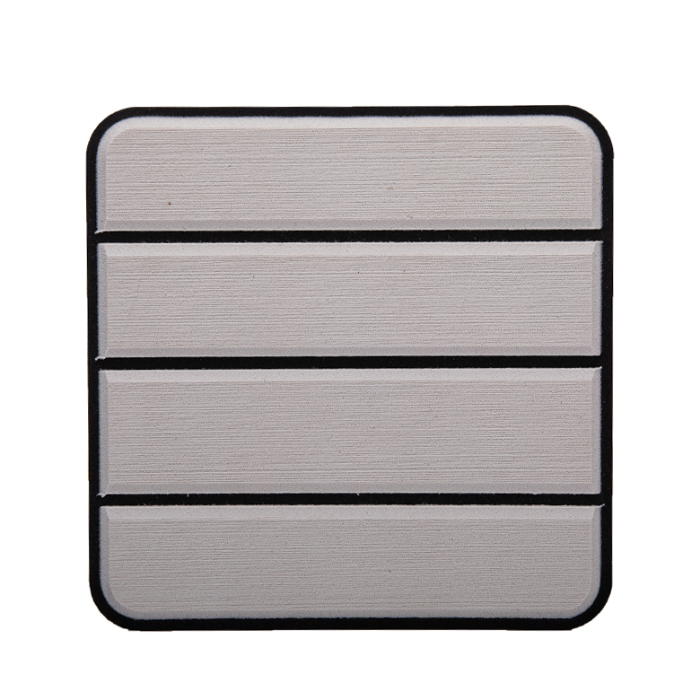 Patrón personalizado gris con estípite negro MOQ bajo, estera marina de teca EVA anti rocío con raya autoadhesiva anti UV