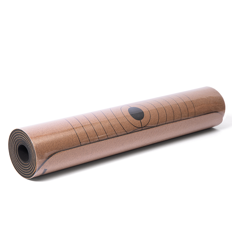 New Arrival China Tpe Portable Yoga Mats - extra thick high density exercise  laminated concentric circles two  double layer  cork yoga mat repose for hot yoga bikram – WEFOAM