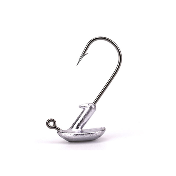 China WH-H061 3.5g 5g 7g 10g 14g Lead head crank with blood trough lure  soft bait high carbon steel fishing hook manufacturers and suppliers