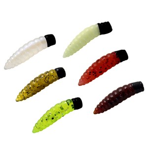 WHPLM-13 2.5cm 0.5g 6Colors PVC Mealworm Soft Fishing Lure