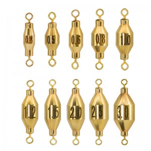 New Arrival China Circle Hook - WH-A125 Brass Fishing Weights Trolling Sinker Swivels Connector  – Weihe