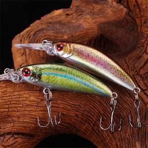 WH-HL034 5.8g 5cm 5Color 3D Printing Minnow Hard Fishing Lure