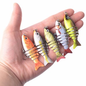 WHQQ-CC24 6cm 4.7g 5 Colors Mini Multi Jointed Fishing Lure