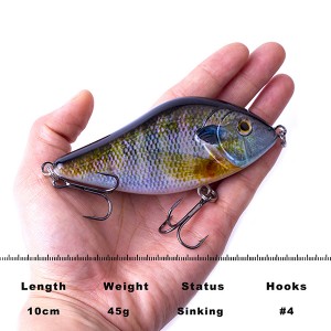 WHQQ-JKB100 10cm 45g 15Colors Jerkbait Hard VIB Fishing Lure