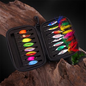 WH-S141 16pcs Metal Spoon Spinner Lure Set