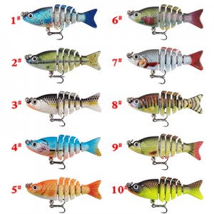WHXY-292 4.7g 5.8cm 10Colors Multi Jointed Hard Lure