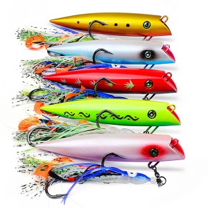 WHSB-WD023 88g 18cm 6 Colors Popper With Squid Lure