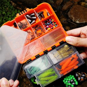 WH-S121-205pcs Soft Fishing Lure And Accessory Combo