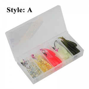 WH-S138 Style A/B/C Soft Lure & Jig Hook Fishing Combo