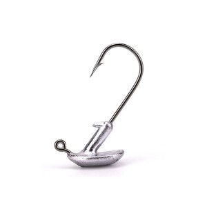 WH-H061 3.5g 5g 7g 10g 14g Lead head crank with blood trough lure soft bait high carbon steel fishing hook
