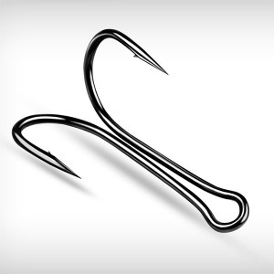 WHSB-8001 1#-6# 2/0#-4/0# Double Fishing Hook High Carbon Steel Barbed Hook