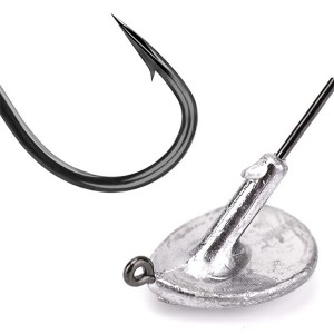 WH-H061 3.5g 5g 7g 10g 14g Lead head crank with blood trough lure soft bait high carbon steel fishing hook