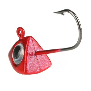WH-H075 2g 3g Jig Hook 3 Colors Triangle Fish Head Lead Hook For Freshwater Saltwater Casting
