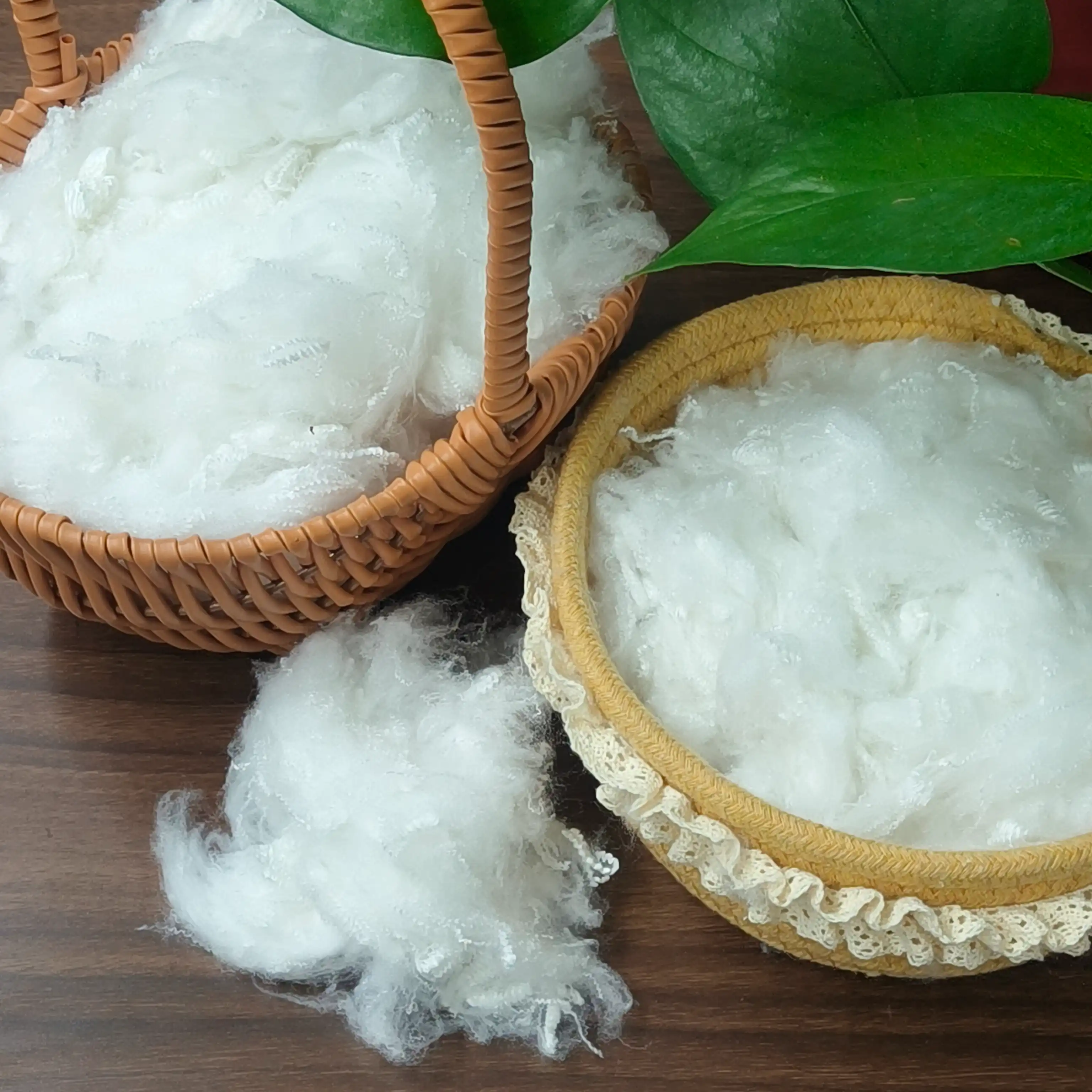 white Fine Denier Solid Polyester Fiber