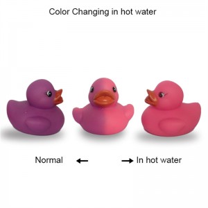 Bath Toy Color-Changing Rubber Squeak Duck Baby Toys