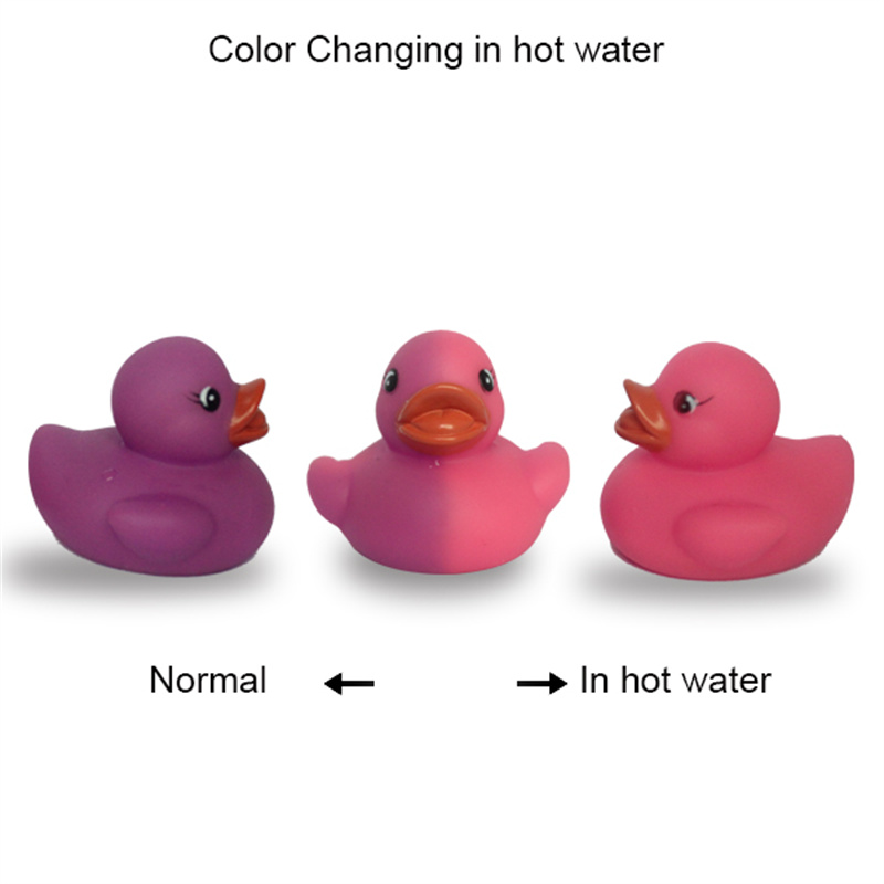 Bath Toy Color-Changing Rubber Squeak Duck Baby To2