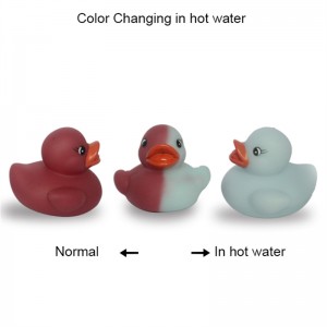 Bath Toy Color-Changing Rubber Squeak Duck Baby Toys