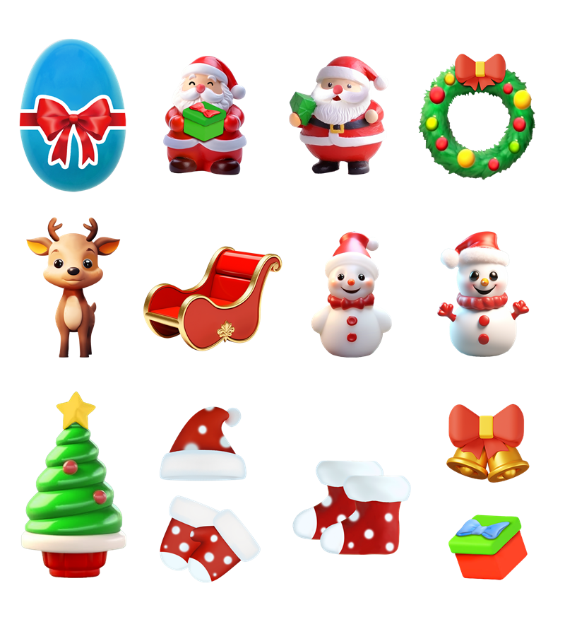 New Environmental Protection PVC Material Christmas Decoration Figurine