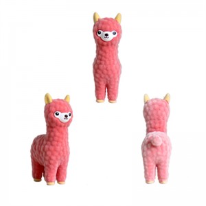 Super Lowest Price Christmas Llama, Flocked Plastic PVC Llama Figurine