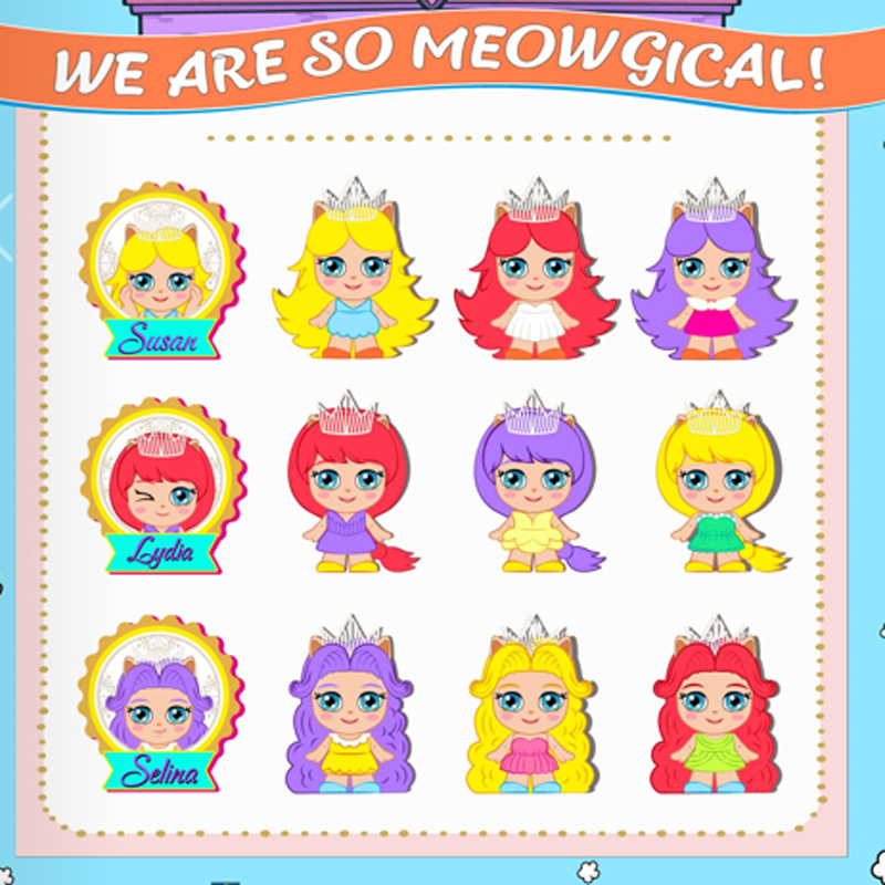 Low MOQ for Mermaid Toys - WJ4402 Mini Plastic Magical Cat Princess in a Dream Castle – Weijun