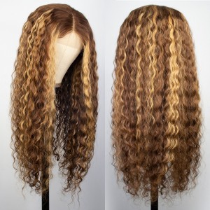 Best quality Hd Lace Wig Vendor - Wk Ombre Brown Kinky Curly Lace Front Closure Wig – Weiken