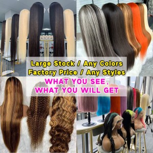 180% density pre plucked lace closure frontal wigs for women