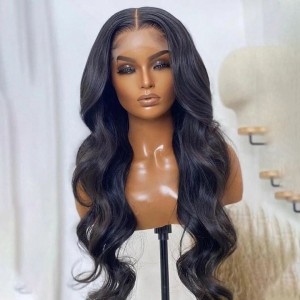 Factory wholesale Grey Lace Front Wig Human Hair - Virgin Unprocessed Transparent Swiss Lace Front Body Wave Wig Vendors – Weiken