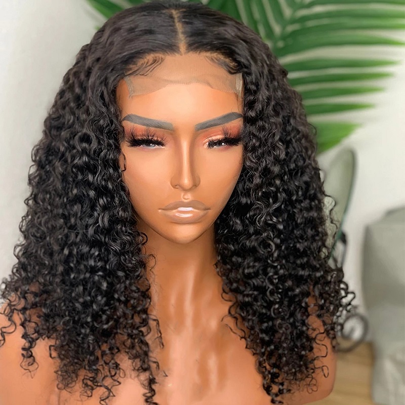 High Quality 8 Inch Peruvian Human Hair Lace Front Closure Short Bob Curly  Wig Manufacturer and Supplier