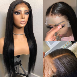 180% Density Pre Plucked Lace Closure Frontal Wigs For Women