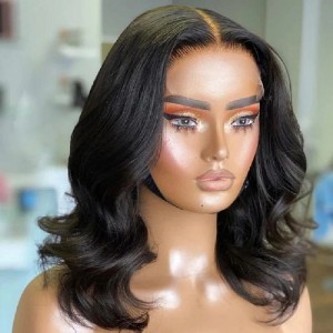Body Wave Lace Closure Wigs Preplucked With Natural Hairline